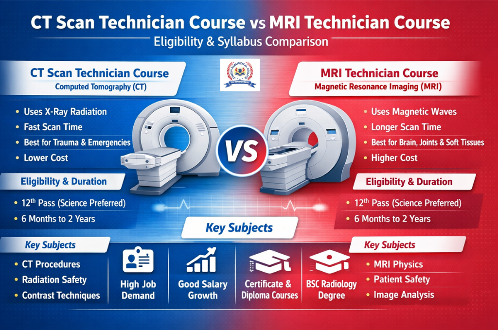 CT Scan Technician course vs MRI Technician Course